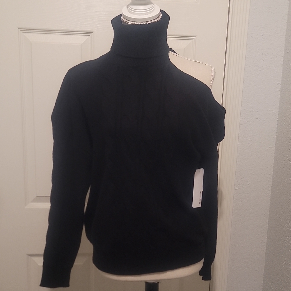 JustFab Black Off-the-Shoulder Sweater